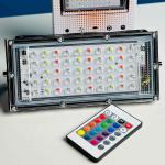 RGB LED Flood Light – Remote Controlled Outdoor Lighting, IP65 Waterproof for Garden, Landscape, and Events
