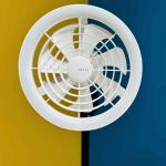 JISULIFE FA17 Rechargeable Outdoor Ceiling Fan with LED Light – Portable, Silent & Long Battery Life